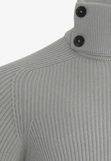Fisherman Graphique Twisted Collar Cashmere Sweater