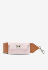 Hermès Kelly Pocket Bag Strap in Gold Swift and Mauve Pale Epsom