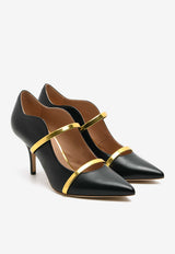 Malone Souliers Maureen 70 Nappa Leather Pumps MAUREEN PUMP 70-24 BLACK/GOLD