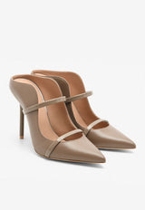 Malone Souliers Maureen 100 Nappa Leather Mules MAUREEN 100-353 TAUPE/TAUPE
