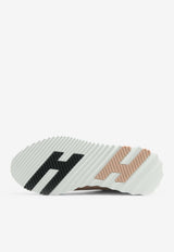 Bouncing Low-Top Sneakers in Beige Perlino Sport Goatskin and Suede
