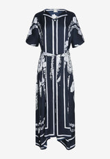Hermès Brides de Gala et en Fleurs Kaftan BGEFK-Navy