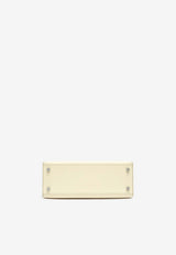 Kelly 25 Sellier HSS in Nata and Gris Asphalte Epsom Leather with Palladium Hardware