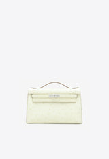 Hermès Kelly Pochette in Beton Ostrich Leather with Palladium Hardware KPBOLPHW