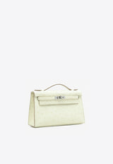 Hermès Kelly Pochette in Beton Ostrich Leather with Palladium Hardware KPBOLPHW