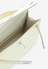 Hermès Kelly Pochette in Beton Ostrich Leather with Palladium Hardware KPBOLPHW