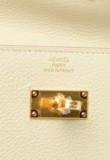 Kelly To Go Wallet in Beton Evercolor Leather in Gold Hardware