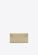 Kelly To Go Wallet in Beton Evercolor Leather in Gold Hardware