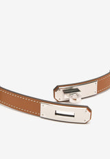 Kelly 18 Gold Epsom Calfskin Belt with Palladium Buckle