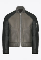 Reversible Leather and Teddy Jacket