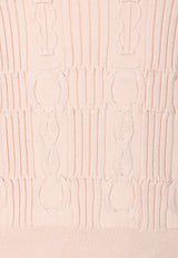 Hermès Coaching Long-Sleeved Sweater Rose Saline