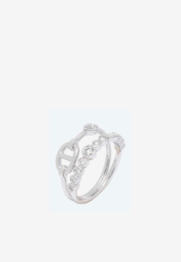 Chaine d'Ancre Chaos Fancy Ring in White Gold and Diamonds