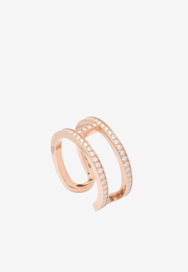 Ever Chaine d'Ancre Ring MM in Rose Gold and Diamonds