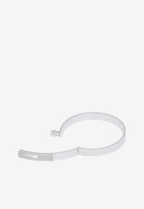 Kelly Bracelet PM in White Gold and Half Diamonds