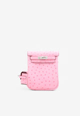 Hermès Kelly Jump Backpack in Rose Bubblegum Ostrich Boreale with Palladium Hardware