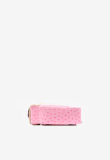 Kelly Jump Backpack in Rose Bubblegum Ostrich Boreale with Palladium Hardware