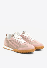 Jet Low-Top Sneakers in Rose Cancan and Rose Aquarelle Suede