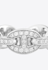 Chaine d'Ancre Enchaînée PM Ring in White Gold and Diamonds