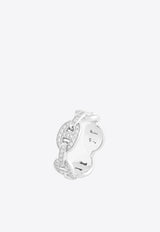 Chaine d'Ancre Enchaînée PM Ring in White Gold and Diamonds