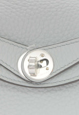 Mini Lindy 20 in Bleu Pale Clemence Leather with Palladium Hardware