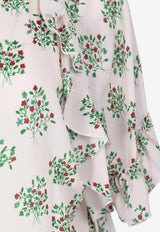 Floral Print Ruffled Blouse