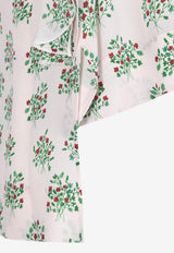Floral Print Ruffled Blouse