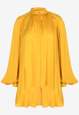 Asymmetric Satin Blouse