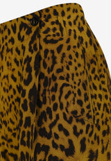 Cheetah Print Silk Pants