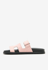 Chypre Sandals in Rose Aquarelle Matte Alligator