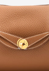 Hermès Mini Lindy 20 in Gold Clemence Leather with Gold Hardware