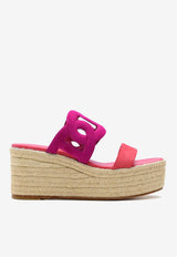 Ithea 30 Espadrilles in Rose Bougainvillier and Rose Vermillon Suede