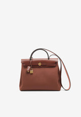 Hermès Herbag Zip Retourne 31 in Rouge H Militaire Canvas and Rouge H Hunter with Gold Hardware