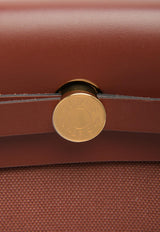 Hermès Herbag Zip Retourne 31 in Rouge H Militaire Canvas and Rouge H Hunter with Gold Hardware