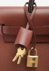 Hermès Herbag Zip Retourne 31 in Rouge H Militaire Canvas and Rouge H Hunter with Gold Hardware