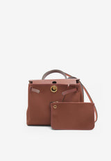 Hermès Herbag Zip Retourne 31 in Rouge H Militaire Canvas and Rouge H Hunter with Gold Hardware