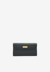 Hermès Kelly To Go Wallet in Black Epsom Leather in Gold Hardware