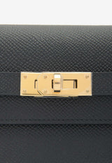 Kelly To Go Wallet in Black Epsom Leather in Gold Hardware