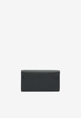 Kelly To Go Wallet in Black Epsom Leather in Gold Hardware