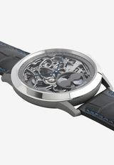 Slim d'Hermes Squelette Lune Graphite Matte Alligator Strap - 39.5 mm