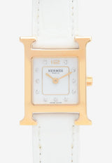 Small Heure H 25mm Watch in Chantilly Matte Alligator Single Tour Strap