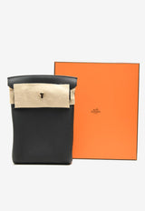 Hac A Dos PM Backpack in Black Togo with Palladium Hardware