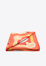 Hermès Harnais de Coeur Silk Scarf Rouge