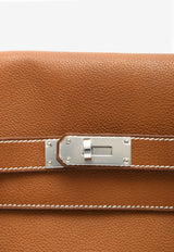 Kelly Messenger PM in Fauve Barenia Leather with Palladium Hardware