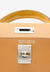 Mini Kelly 20 Sellier Touch in Sesame Madame and Jaune Ambre Shiny Alligator with Palladium Hardware