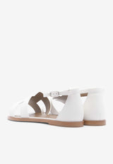 Santorini Sandals in White Calfskin