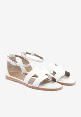 Santorini Sandals in White Calfskin