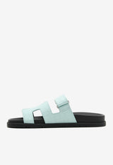 Chypre Sandals in Bleu Cristaux Matte Alligator Leather