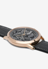 Slim d'Hermes Squelette Lune Graphite Matte Alligator Strap - 39.5 mm