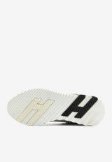 Bouncing Low-Top Sneakers in Noir Canvas and Suede