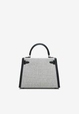 Kelly 25 Sellier in Black Toile So H Canvas and Swift Leather with Palladium Hardware Black